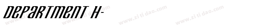 Department H字体转换